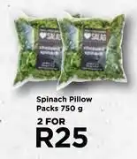 Food Lover's Market Spinach pillow packs-for 2 x 750g offer