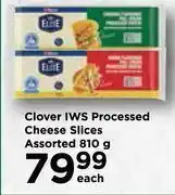 Food Lover's Market Clover iws processed cheese slices assorted-810g each offer