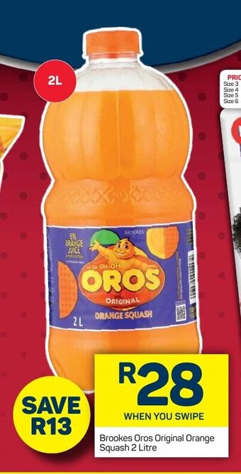 Pick n Pay Brookes Oros Original Orange Squash 2 Litre offer