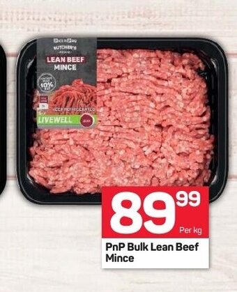 Pick n Pay PnP Bulk Lean Beef Mince per kg offer