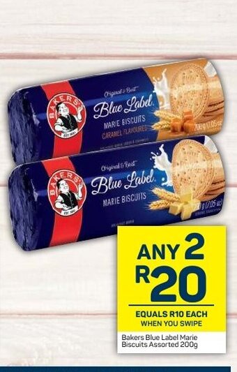 Pick n Pay Bakers Blue Label Marie Biscuits Assorted 200g offer