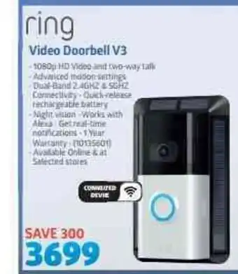 Incredible Connection Ring - Video Doorbell V3 offer