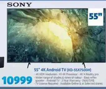 Incredible Connection Sony - 55" 4K Android TV offer
