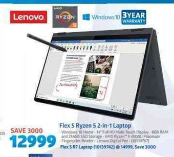 Incredible Connection Lenovo - Flex 5 Ryzen 5 2-in-1 Laptop offer