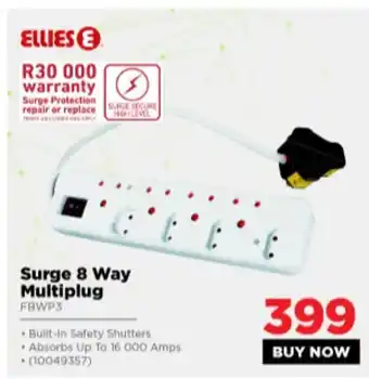 HiFi Corp Ellies - Surge 8 Way Multiplug - FBWP3 offer