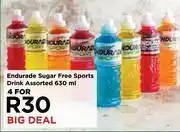 Endurade sugar free sports drink assorted-for 4 x 630ml