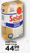 Food Lover's Market Selati white sugar-2.5kg each offer