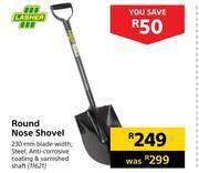 Builders Warehouse Lasher round nose shovel offer