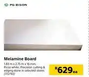 Builders Warehouse Pg bison melamine board 1.83m x 2.75m x 16mm-each offer