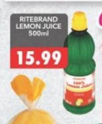 Shoprite Ritebrand Lemon Juice 500ml offer
