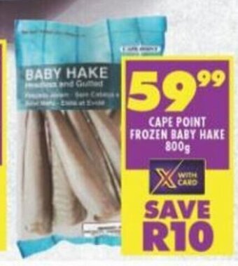 Shoprite Cape Point Frozen Baby Hake 800g offer