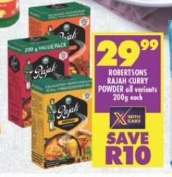 Shoprite Robertsons Rajah Curry Powder 200g each offer