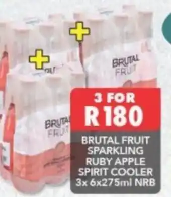 Shoprite Brutal Fruit Sparkling Ruby Apple Spirit Cooler 3x 6x275ml NRB offer