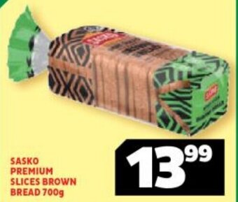 Usave Sasko Premium Slices Brown Bread 700g offer