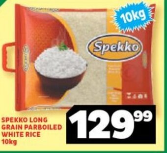 Usave Spekko Long Grain Parboiled White Rice 10kg offer
