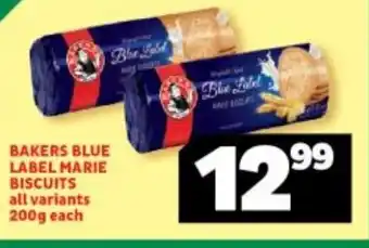 Usave Bakers Blue Label Marie Biscuits 200g each offer