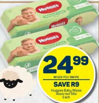 Pick n Pay Huggies Baby Wipes Assorted 56s each offer