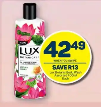 Pick n Pay Lux Botanic Body Wash Assorted 400ml each offer