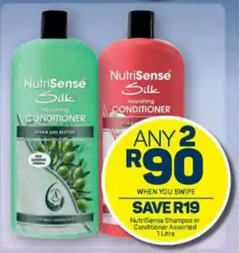 Pick n Pay NutriSense Shampoo or Conditioner Assorted 1 Litre offer