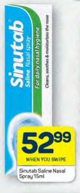 Pick n Pay Sinutab Saline Nasal Spray 15ml offer
