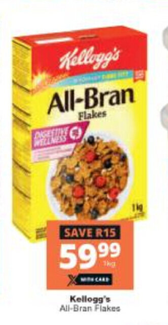 Checkers Kellogg's All-Bran Flakes 1kg offer