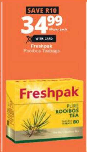 Checkers Freshpak Rooibos Teabags offer
