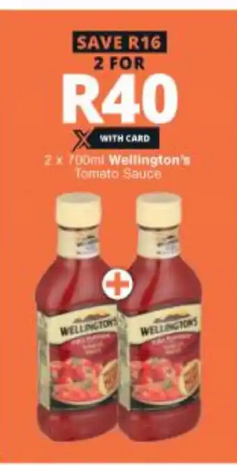 Checkers Wellington's Tomato Sauce 2 x 700ml offer