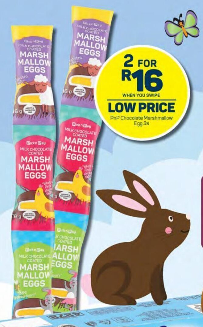 PnP Chocolate Marshmallow Egg 3s offer at Pick n Pay
