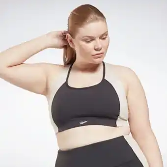 Lux racer padded colorblock sports bra (plus size)