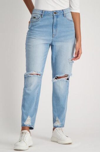 Dunns Eve high rise mom jean offer