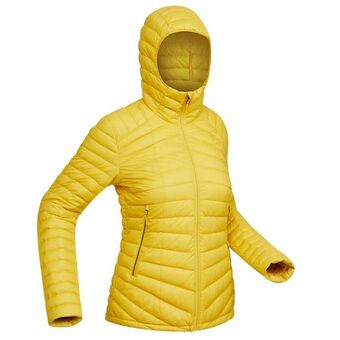 Women’s mountain trekking down jacket with hood - mt100 -5°c