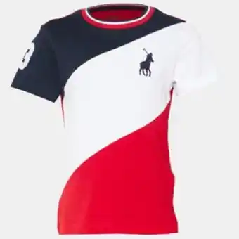 Zando Polo boys colour blocked tee red offer
