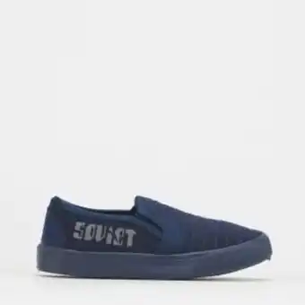 Zando Soviet k trigger kids casual slip on sneaker navy mono offer