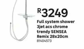 Leroy Merlin Full system shower 3jet acs chrome trendy sensea remix 28x20cm offer
