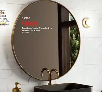 Leroy Merlin Round gold metal framed mirror sensea loa 80mm offer