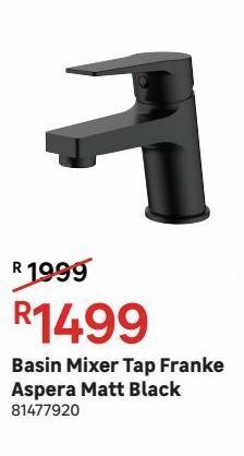 Leroy Merlin Basin mixer tap franke aspera matt black offer