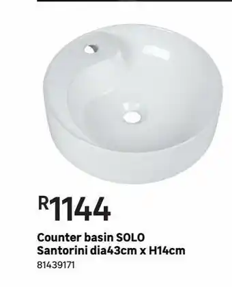 Counter basin solo santorini dia 43cm x h14cm