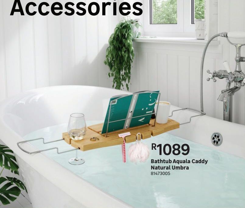 Bathtub aquala caddy natural umbra offer at Leroy Merlin