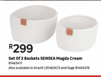 Leroy Merlin Set of 2 baskets sensea magda cream offer