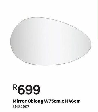 Leroy Merlin Mirror oblong w75cm x h46cm offer