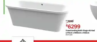 Leroy Merlin Freestanding bath otago skirted l170cm x w80cm x h56cm offer