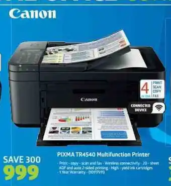 Incredible Connection Canon - Pixma TR4540 Multifunction Printer offer