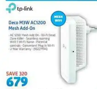 Incredible Connection Tp-Link - Deco M3W AC1200 Mesh Add-on offer