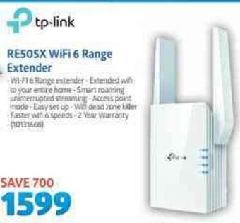 Incredible Connection Tp-Link - RE505X WiFi 6 Range Extender offer