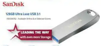 Incredible Connection SanDisk - 128GB Ultra Luxe USB 3.1 offer