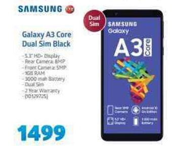 Incredible Connection Samsung - Galaxy A3 Core Dual Sim Black offer