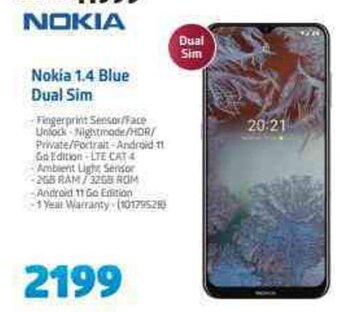 Incredible Connection Nokia - 1.4 Blue Dual Sim offer