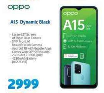 Incredible Connection Oppo - A15 Dynamic Black offer
