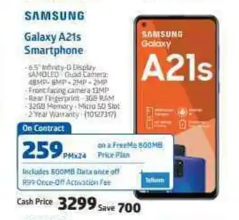 Incredible Connection Samsung - Galaxy A21s Smartphone offer