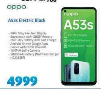 Incredible Connection Oppo - A53s Electric Black offer